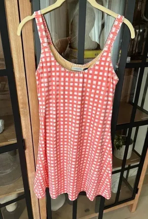 Cabana Life Exercise dress tennis pickleball gingham embroidered shorts skort thumbnail 2