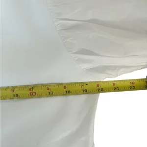 NWOT English Factory Balloon Sleeve Crew Neck Blouse White Size Medium thumbnail 8