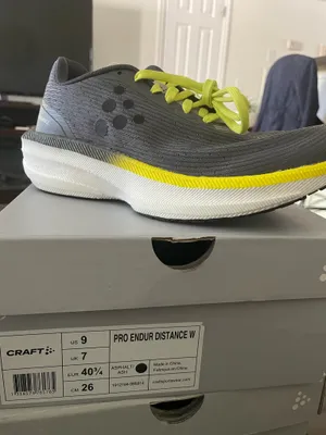 Craft Pro Endurance Distance Women’s Size 9 Grey and yellow Running Shoes thumbnail 7