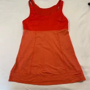 Lululemon Run Ta Ta Topper Tank in Love Red Orange‎ Sz 4 thumbnail 3