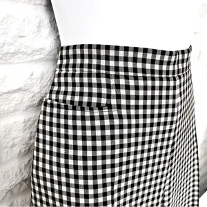 Akris Punto Black and White Gingham Print Pants, Size 6 thumbnail 2