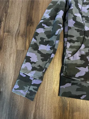 lululemon athletica Camouflage Zip Hoodie - Green/Purple thumbnail 8