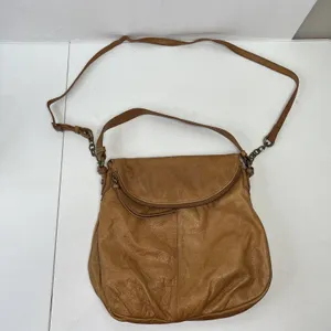 Margot Adelle Versatile Hobo Purse Brandy Brown Leather Crossbody‎ Shoulder Bag thumbnail 2