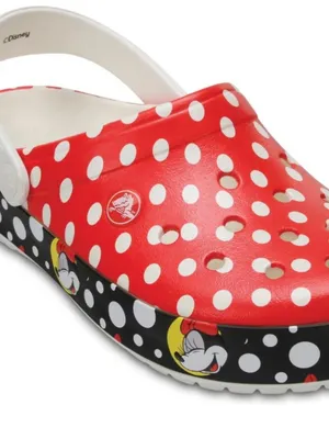 Crocs x-Disney crocband Minnie Mouse polka dot clogs women’s size 7 red white thumbnail 1