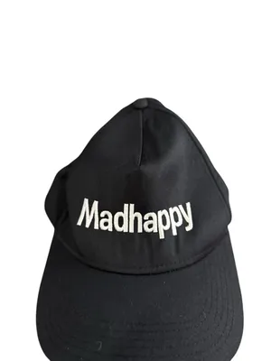 MADHAPPY Dad Black Embroidered Hat Cap thumbnail 4