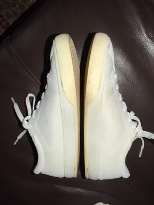Rothy's White Low-Top Knit Sneakers with Cream Soles thumbnail 3