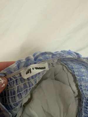 Gingham dress Blue thumbnail 3