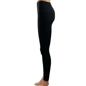 Set Active Women's Black High Waisted Activewear Workout Yoga Leggings Pants XS thumbnail 2