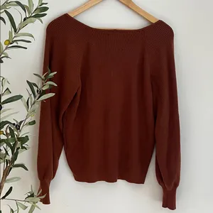 Abercrombie & Fitch Brown V-Neck Sweater Sz M bin 6 thumbnail 4