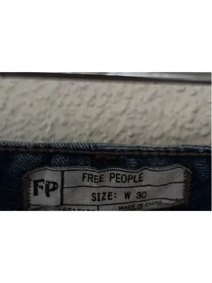 Free People Skylar Button Boho Hippie Bell Bottom Flare Jeans Size 30 Festival thumbnail 7