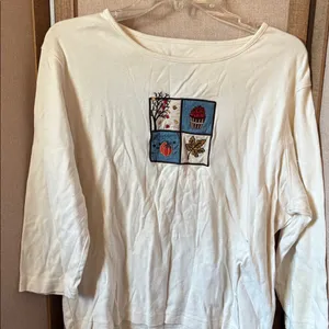 FINAL MARKDOWN Christopher & Banks Top with Detail front and back xl thumbnail 1
