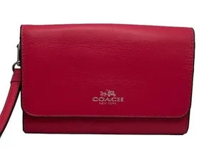 COACH Smooth Leather Wristlet Clutch Wallet thumbnail 1