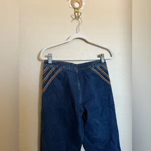 Free People Over The Rainbow Flare Jeans High Waisted Blue Women's Size 27‎ thumbnail 9