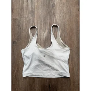 Lululemon Align Tank Top White Nulu Cropped Yoga Bra LW1CNBS Size 4 thumbnail 2
