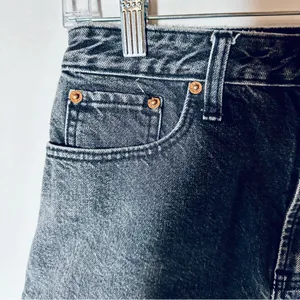 Abercrombie & Fitch Black Jean Shorts Size 2 Waist 28” Annie High Rise Short thumbnail 3