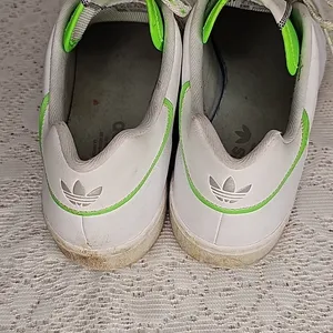 Adidas 80's retro slam court white green stars sneakers shoes sz 9 just dirty thumbnail 5