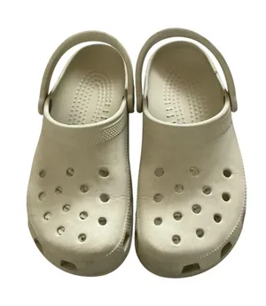 Crocs classic clog unisex slip on water-friendly sandal bone beige W10, 8M thumbnail 1
