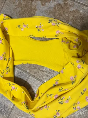 aerie | Yellow Scoop Bikini Top with High waist bikini bottom thumbnail 5