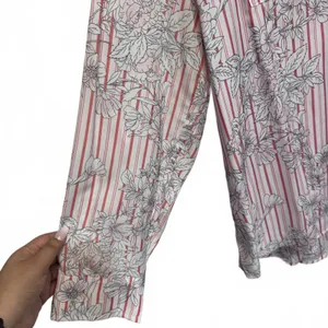 New York & Company Floral Striped Button Down Shirt Plus Size XXL thumbnail 4