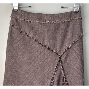 Urban Woman TEX Tweed Skirt Fits Size 6 Purple Fringe Wool Academia Career Y2K thumbnail 2