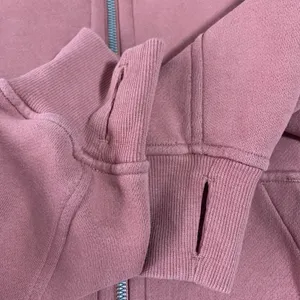 Lululemon Scuba Oversized Full Zip Hoodie Sweatshirt Brier Rose Pink Sz XS/S thumbnail 11