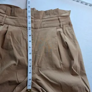 Express Womens Tan Khaki High Waisted Wide Leg Paperbag Trousers‎ 8R thumbnail 8