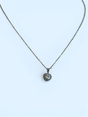GRA Certified Moissanite Heart Pendant Necklace thumbnail 2