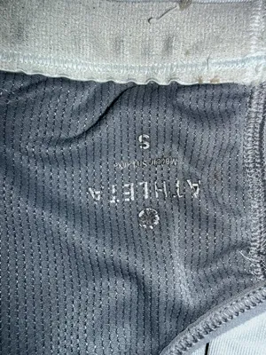 Athleta Women's Size S White and Grey Mesh Racerback Sports Bra thumbnail 6