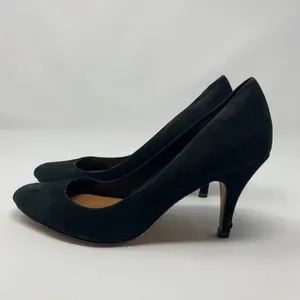 Schutz‎ Black Suede Closed Toe Classic Pumps Heels thumbnail 7