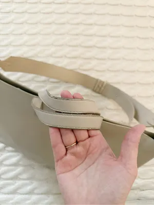 Calpak Cream Haven Leather Tote with Removable Strap thumbnail 6