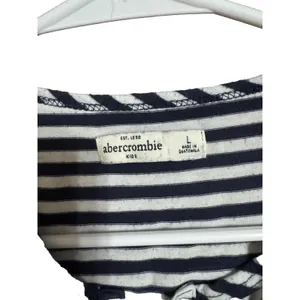 Y2k Abercrombie & Fitch striped Babydoll Lace Top - Size L‎ thumbnail 2