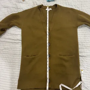 Madewell‎ Miller Olive Green Women's cardigan oversized long Size XS thumbnail 6