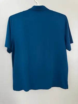 PGA TOUR Men’s Polo Shirt XXL Teal Blue Airflux Performance Golf Polo thumbnail 3