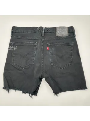 Levi's 510 Black Denim Cut-Off Shorts Size 31 thumbnail 2