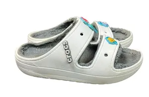 Crocs Baya Platform Sandal Unisex Women's 9 Men's 7 White Gray Slides thumbnail 3