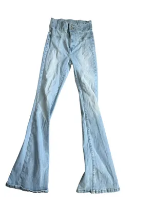 FREE PEOPLE Light Wash High Waist Flare Jeans Size 27 thumbnail 6