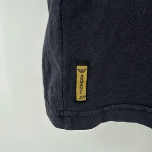 Armani Jeans AJ V-Neck Short Sleeve T-Shirt Women's Medium‎ Black Eagle Logo Tee thumbnail 5