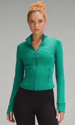 Lululemon NWT Define Cropped Full Zip Nulu Jacket Cascade Green Size 12 thumbnail 1