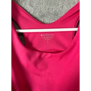 Athleta Conscious Crop Bra‎ Light Impact Sports Bra Size Large Pink New thumbnail 2