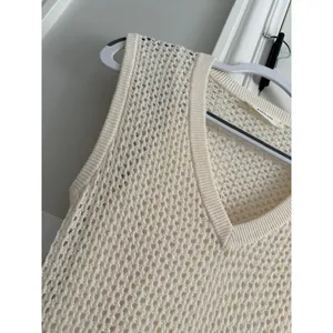 Everlane NWOT Lace Knit Maxi Sweater Dress W/Slip Bone Small Organic Cotton thumbnail 8