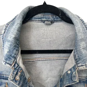 ZARA Z1975‎ Faded Distressed Denim Jacket Large thumbnail 4