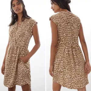 Anthropologie Pilcro leopard print cheetah dress Sz S‎ thumbnail 2