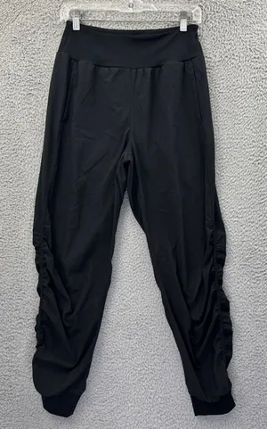 Zella High Rise Ruched Jogger Pants Black Athletic Athleisure Women Small x‎ 27 thumbnail 1