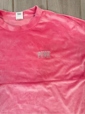 PINK Victoria's Secret Plush Crewneck Sweatshirt in Bright Pink thumbnail 3