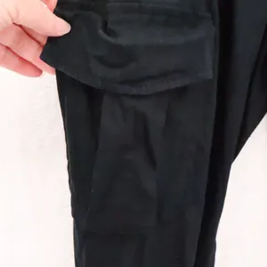 Linen Blend Cargo Jogger Pants Womens Size M Black Utility Gorp Lightweight thumbnail 5
