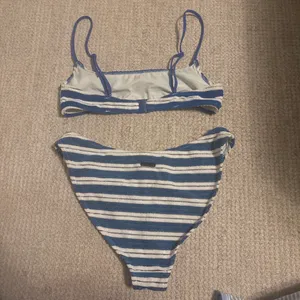 Triangl terry cloth blue and white striped bikini thumbnail 2