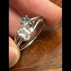 Fashion jewlery silver tone ring size 7 i1 thumbnail 2