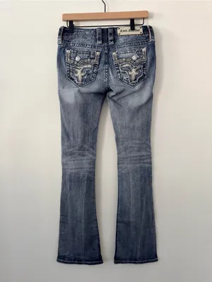 Rock Revival Betty Boot Distressed Embellished Jeans 27 thumbnail 12