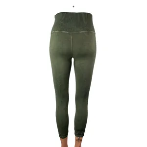 Free People Movement Karma Green High Rise Yoga Crop Athletic Leggings Pants M thumbnail 4