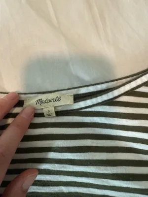 Madewell Striped Ruched Long Sleeve Tee thumbnail 3